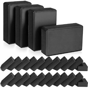 30 Pieces Black Yoga Blocks 9'' x 6'' x 3'' EVA Foam Blocks Non Slip Gymnastic Blocks High Density Dance Blocks for Yoga Stretching Dance Pilates Meditation Accessories