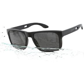 Floating Sunglasses Polarized Sports Sunglasses for Men and Women Fishing Kayaking Surfing Boating,UV Protection - Black Lens