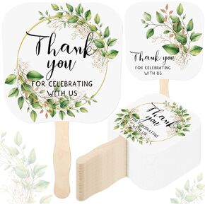 100 Pcs Christian Church Fans Wedding Hand Fans Religious Handheld Fan Bulk Religious Gifts Parlor Fans Thick Paper Fans with Wooden Handle for Wedding Ceremony(Classic Style)