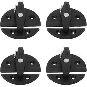 4Pcs 61mm/2.4in Boat Flush Pull Slam Latch Round Deck Lock Boat Cabinet Hardware for Rv Marine Trailer Ship Hatches Center Console Doors Tackle