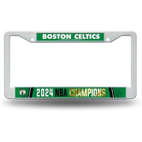 Rico Industries NBA Basketball Boston Celtics 2024 NBA Champions 12" x 6" Plastic Car Frame