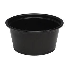 Dixie 3.25 oz. Plastic Portion Cup by GP PRO (Georgia-Pacific), Black, PP325BLACK, 2,400 Count (200 Cups Per Sleeve, 12 Sleeves Per Case)