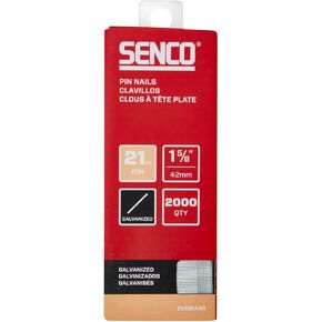 SENCO ZX18EAAR 1-5/8" 21 Gauge Pin Nails, Galvanized Finish 2,000 Count Pack