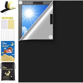 100% Blackout Curtains for Bedroom, Blackout Curtains, Portable Blackout Curtains for Travel, Window Curtains Total Blackout for Bedroom, Kids, Nursery, Dorm Room (White, 57"x 118")