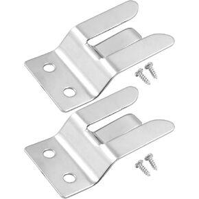 2Pcs Stainless Steel Microphone Holders,Sturdy Mic Hanger Clip with Screws for FT1907 7900 8900R 400XDR 6000R and More (Style 1)