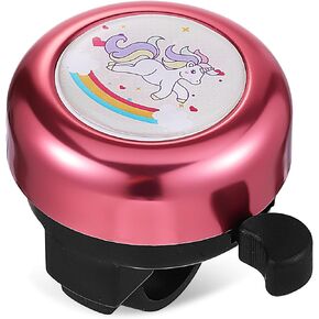 Milisten Kids Bike Bell, Unicorn Bicycle Bell with 4 Stickers, Bicycle Handlebars Replacement, Scooter Bell, Mountain Bike Ring Bell for Kids Girls Boys Bike Accessories