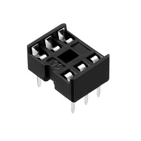 uxcell 10pcs DIP IC Chip Socket Adaptor 2.54mm Pitch 7.6mm Row Pitch 2 Row 6 Flat Pins Soldering