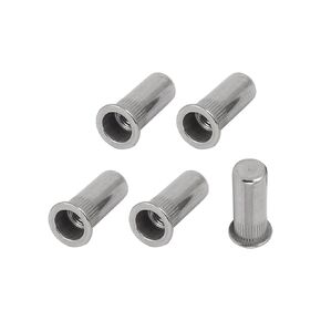 Sealed Rivet Nuts (M10) 5Pcs, Stainless Steel Blind Closed End Threaded Insert Nuts - for Furniture Mechanical Fasteners, Silver Tone