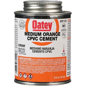 Oatey 31128 Cement, 4 oz, CPVC Orange