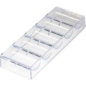 GSE Clear Acrylic Poker Chip Rack with Cover Options, Casino Poker Chip Tray Rack, Each Holds 100 Chips