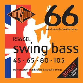 Rotosound RS66EL Swing Bass 66 Stainless Steel Roundwound Extra Long Scale Bass Strings