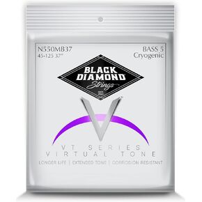 Black Diamond Strings® N500LB37 4 String Bass Black Coated Rd Lt/Long Scale .040NRB.060NRB.080NRB.100NRB