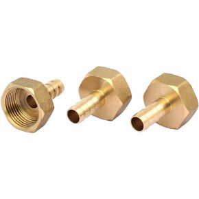 uxcell 3/4BSP Female Thread 10mm Hose Barb Tube Fitting Coupler Connector Adapter 3pcs