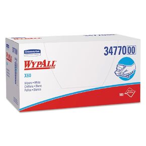 WypAll General Clean X60 Multi-Task Cleaning Cloths (34770), Quarterfold Washcloths, White, 100 Sheets / Pack, 9 Packs / Case, 900 Washcloths / Case