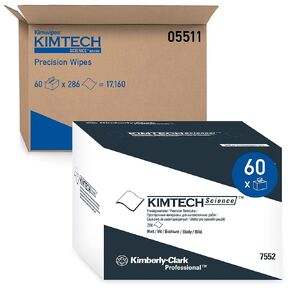Kimtech Science Precision Wipes (05511), White Tissue Wipers, 1-Ply, 60 Pop-Up Boxes / Case, 280 Wipes / Box, 16,800 / Case