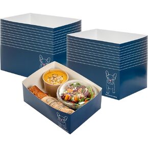 صواني برجر Restaurantware Bio Tek مقاس 8.4 × 6.1 × 3.5 بوصة، 100 صينية طعام ورقية للاستعمال مرة واحدة - صواني وجبات خفيفة من الورق الوردي والأبيض القوي المستدام للوجبات والوجبات الخفيفة والسلع المخبوزة in Kuwait