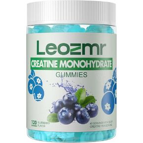 Creatine Monohydrate Gummies 5000mg for Men & Women, Chewables Creatine Monohydrate Supplement(120 Count)- Blueberry 120 Gummies