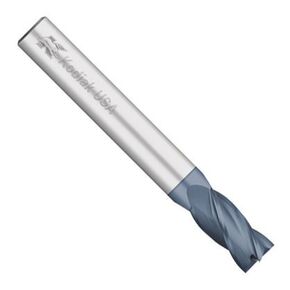 Kodiak Cutting Tools KODIAK136629 USA Made Solid Carbide End Mill, Coated, 4 Flute, 1/4" Shank, 1" Length of Cut, 4" Overall Length, 1/4" Diameter