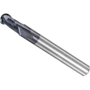 Ball Nose End Mill, 3mm Radius 6mm Shank 75mm Length, AlTiN Coated P05 Carbide 2 Flutes Milling Cutter CNC Router Bit - (Applications: for Stainless Steel Hardened Steel) in Kuwait
