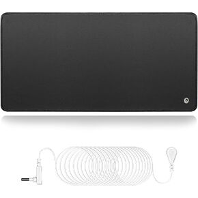 Generic Grounding Mat, Grounding Pad 11.5x23.7 Inches with 15 Feet Grounding Cord, Reconnect to The Earth, Reduce Inflammation Improve Sleep Help with Anxiety, Grounding Mat at Home, Work, Black