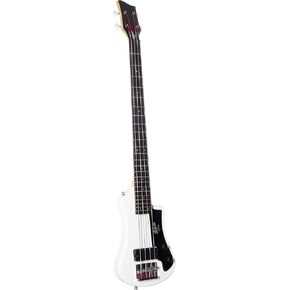 HOFNER Shorty Electric Bass Guitar, White, W/Gig Bag