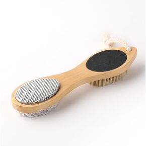 Natural Wooden Foot File Callus Remover Multi Purpose Feet Pedicure Tools Foot Scrubber Brush for Home Foot Care
