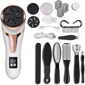 مزيل مسامير القدم الكهربائي مع مكنسة كهربائية قابلة لإعادة الشحن ومقاومة للماء، مجموعة أدوات باديكير لإزالة مسامير القدم in Kuwait