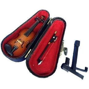 ALANO Brown Miniature Violin Ornament Violin Model Musical Instrument Decorative 8cmOrnament Wooden Muscial Minirature Christmas Tree Pendant Decorative Musical instrument duplica gift Christmas