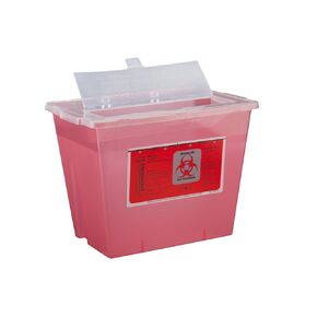 102030-30 Sharps Container, Translucent Red, 2 gal, Pack of 30