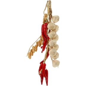 Simulation Garlic 3 Pcs Simulation Vegetable Pendant Suit Chili Oil Paper Tabletop Decor