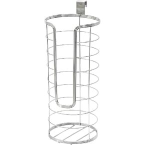 Splash Home Tank Free Standing Toilet Paper Roll Holder Metal Free Bathroom Tissue Storage Organizer for Bathroom and Kitchen, Holds 3 Rolls, Chrome in Kuwait