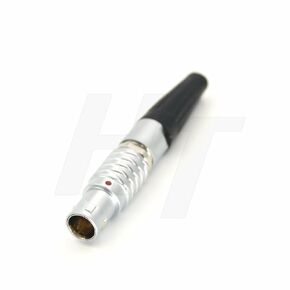 HangTon 2B Male Straight Plug FGG 303 Multipole Circular Metal Connector, Bend Strain Relief, Cable Assembly(3 Pin, Plug)
