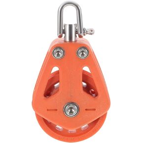 ULTECHNOVO Stainless Steel Nylon Marine Pulley,Pulley Block Rope Rope Runner Kayak Pulley Single Pulley Bearing Block Rope