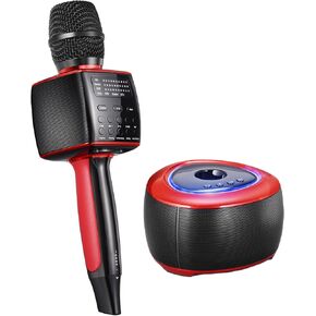 XZL Karaoke Machine, Wireless Karaoke Microphone with Bluetooth Base Speaker, Portable PA System, Cinema-Like Surround Sound, Duet Mode, Built-in Sound Card for Recording/Streaming/Singing in Kuwait