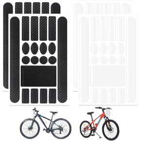 4 قطع من طبقة حماية إطار الدراجة، لونين طبقة حماية طلاء مضادة للفرك والخدش لدراجات الطرق الجبلية، إطار قابل للطي للشوكة الأمامية للدراجة ملصق واقي لركوب الدراجات in Kuwait