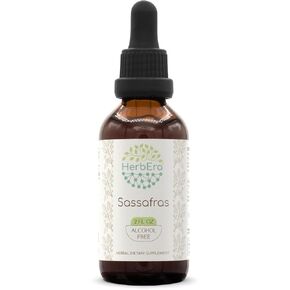 Sassafras B60 Alcohol-Free Herbal Extract Tincture, Concentrated Liquid Drops Natural Sassafras (Sassafras albidum) Dried Root Bark (2 fl oz)