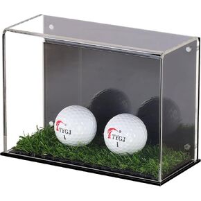 Golf Ball Display Case Stand with Turf Base
