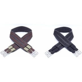 English AirFoam Cushion Contour Shaped Chafeless Nylon Neoprene Girth - Brown - Black - 54", 52", 50", 48", 46", 44", 42"