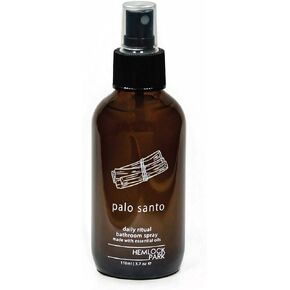 Hemlock Park Bathroom & Toilet Spray | Essential Oils Naturally Stop Odors (Palo Santo, 4 oz Glass Spray)