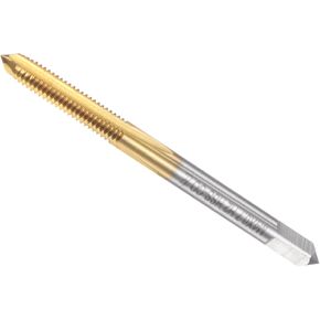Straight Flute Taps, M4 x 0.7 Thread Size, Titanium Cobalt High Speed Steel Metric Left Hand Threading Tools - (Applications: for Aluminum Stainless Steel Bronze Plastics)