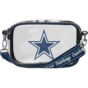 FOCO NFL Team Logo Stripe Clear Crossbody Bag