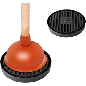 Plunger Tray - Plunger Mat Air Drying Mat for Toilet Plunger - Plunger Holder Catches Drips - Wicks Water from Plunger and Dries Quickly, Toilet Plunger Holder Only