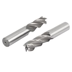 uxcell 5/8 Inch Cutting Dia 4 Flutes Straight Shank HSS-AL End Mill Router Bit 2pcs