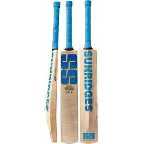 مضرب كريكيت SS Cricket Premium Kashmir Willow Leather Ball - حجم البالغين (يشمل غطاء الخفاش)
