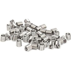 50Pcs Quick Thread Insert, 10-32 Thread Inserts, Steel Wire Fastener, Male Female Reducing Nut Repair Tool for Lowstrength Engineering Materials(2D)