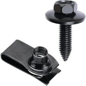 OAUTOO 20Sets M8-1.25 Bolts & U-Nuts Assortment