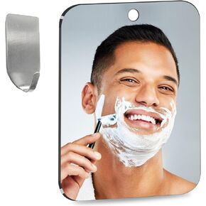 Shower Mirror Fogless for Shaving,(Medium 6 in x8 in) Fogless Mirror for Shower,Plastic Small Wall Mirror for Locker Mirror,Unbreakable Shower Little Mirror,Camping Trip Mirror,Bathroom Wall Hanging