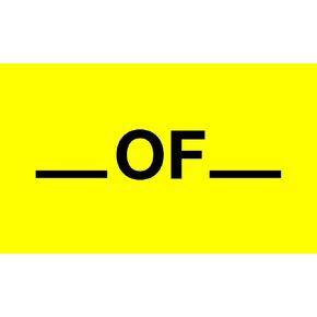 Tape Logic Aviditi Tape Logic 3" x 5","_ of_" Fluorescent Yellow Sticker, for Shipping, Handling, Packing, and Moving (1 Roll of 500 Labels)