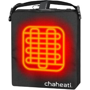 Chaheati 7V Battery Powered Heated Seat Cushion with Adjustable Shoulder Strap and Touch-button Control Technology ¬– Machine Washable Battery Operated Heated Seat Cushion for Outdoor Fun