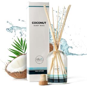 Ulu Lagoon 8oz Coconut Surf Wax Scented Reed Diffuser | The New Reed Diffuser from Will Make Any Room in Your Home, Office, or Apartment Smell Like a Tropical Oasis.